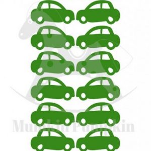 STICKERE de perete cu model tapet Mașinuțe (verde)