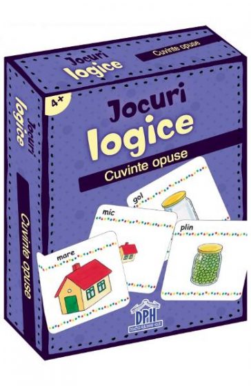 Jocuri logice - Cuvinte opuse, reducere, joc carti copii