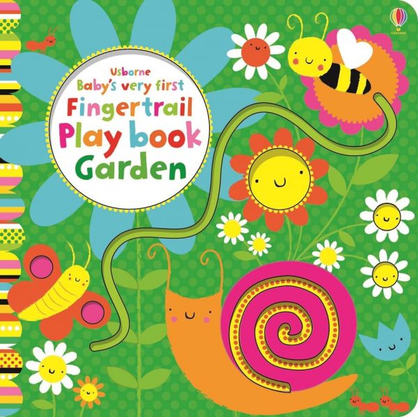 Baby's very first fingertrail play book garden, carti Usborne, reducere