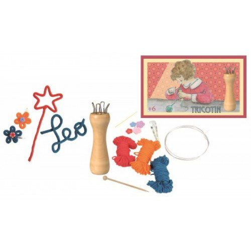 Tricotin - set creativ, edmont toys, lucru manunal fetite, set creatie, tricotaje copii, joc educativ, cadou fete