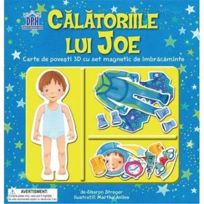 Călătoriile Lui Joe - carte educativă cu piese magnetice, carte educativa, carte magnetica, idee cadou baieti, carte interactiva copii, DPH