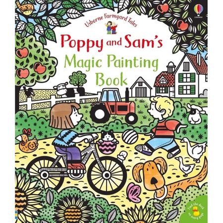 Poppy and Sam's magic painting book, carti usborne, pictura cu apa, carte cu pensula, carte educativa copii