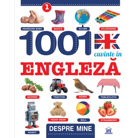 1001 Cuvinte in engleza, Despre mine, Creabooks, engleza copii, carte engleza incepatori, carte poze engleza, dph, carti educative