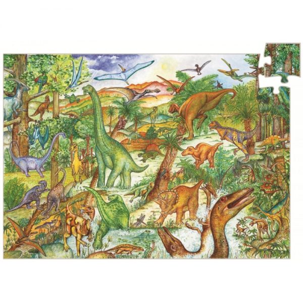 Puzzle observatie Djeco Dinozauri, puzzle dinozauri 200 piese, jucarii djeco, joc educativ, fan dinozauri