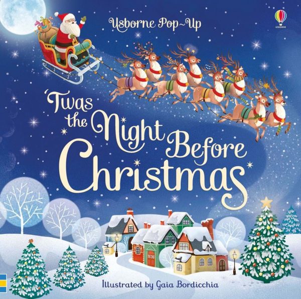 Pop-up 'Twas the Night Before Christmas - Usborne, carti usborne, carti craciun, carte pop-up, carte in relief, povesti de craciun, noaptea dinaintea craciunului