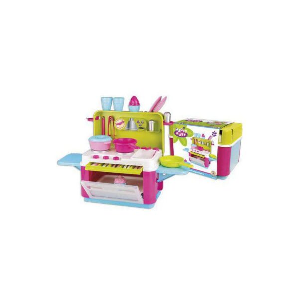 Bucatarie de jucarie Magic, bucatarie bebe, bucatarie roz, bucatarie copii cu accesorii, bucatarie plastic