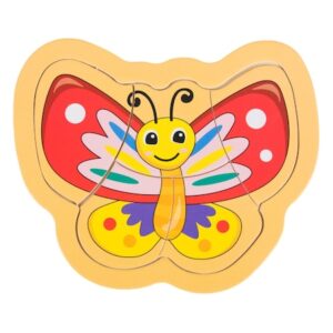 Puzzle lemn 6 piese – Fluture