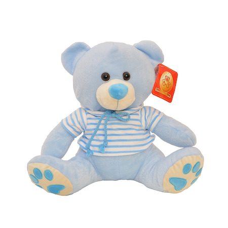 Jucarie Din Plus – Ursulet Albastru (24 cm), plusuri copii, ursulet de plus, arsulet bleu, urs cu dungi